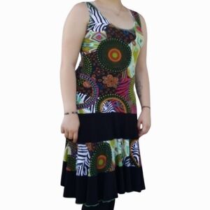 JOSEPH RIBKOFF Sleeveless Suzani Fit and Flare Midi Dress (8)